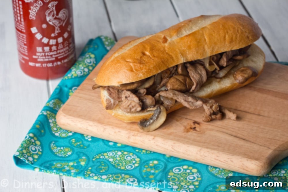 Philly Cheesesteaks with sautéed vegetables