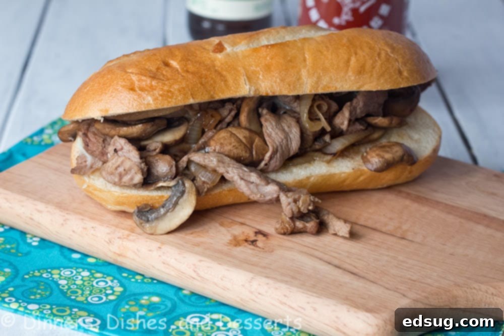 Finished Homemade Philly Cheesesteak