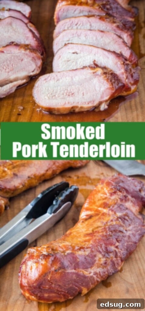 Succulent Smoked Pork Tenderloin 7 close up smoked pork tenderloin for pinterst