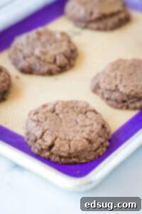 baked chocolate cookies on tray