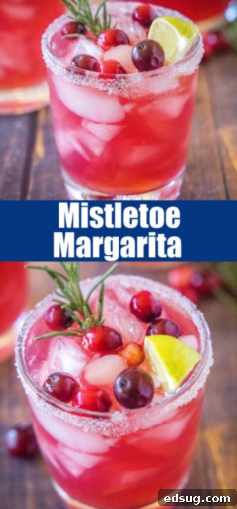 Close-up of a perfectly blended frozen Mistletoe Margarita, garnished with a lime wedge, ready for a festive celebration.