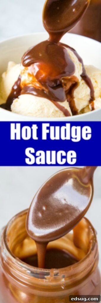 Decadent Fudge Topping 6 Hot Fudge Sauce - Smooth, velvety and rich chocolate sauce that is the perfect topping for ice cream sundaes! Just a few ingredients and under 15 minutes to make, so much better than store bought!