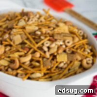 Party Mix - a version of Chex Party mix that has been around for about 50 years! We make it every single year and is a staple for the holidays!