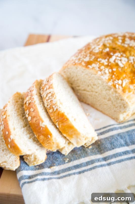 Soft and tender homemade bread with oats and honey