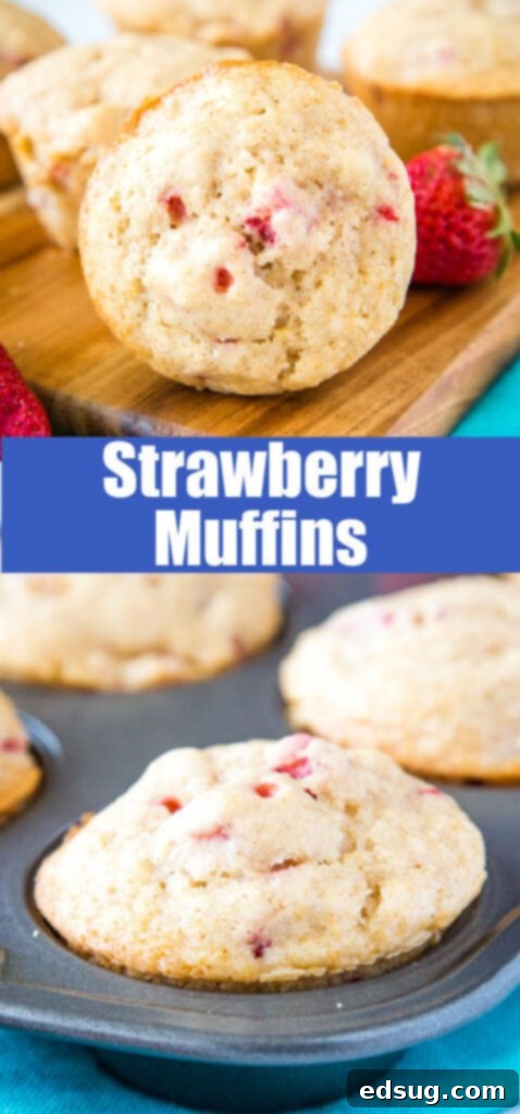strawberry muffins close up