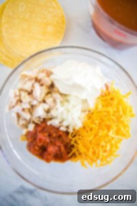 ingredients for the filling in a bowl