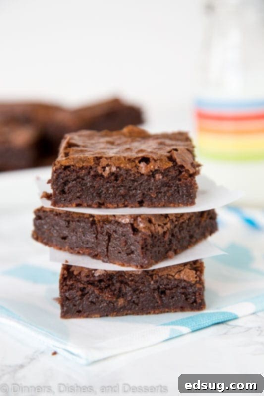 brownies stacked on a table