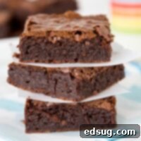 Fudgy Brownies - Rich and fudgy brownies made from scratch! Super easy you will ditch the box mix.