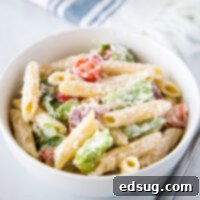 BLT Pasta Salad - Turn the classic BLT sandwich in a pasta salad with a creamy dressing.  Great for lunch, dinner, parties, potlucks, or just about anytime.  