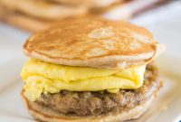 Fluffy Maple Pancake Sandwiches