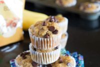 Decadent Banana Peanut Butter Chocolate Chip Muffins