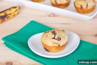 Chocolate Chip Banana Peanut Butter Muffins