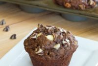 Double Chocolate Banana White Chocolate Muffins