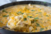 Irresistible White Chicken Enchilada Skillet