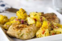 Sizzling Jerk, Sweet Escape: Pineapple Salsa & Ice Cream Cake