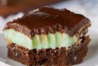 Decadent Grasshopper Brownies