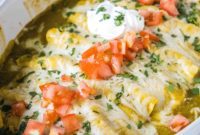 Zesty Green Chile Chicken Enchiladas