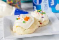 Sparkle-Topped Funfetti Cake Mix Cookies