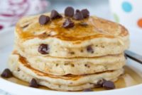 Decadent Banana Chocolate Chip Pancakes