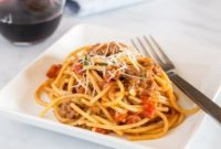 Effortless One Pot Meaty Spaghetti