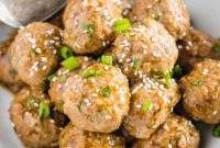 Sticky Hoisin Baked Turkey Meatballs
