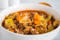 Deconstructed Cabbage Roll Soup