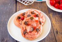 Ruby Red Chocolate Chip Cookies
