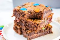 Colorful M and M Brownies