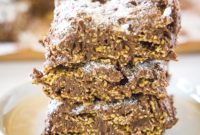 Snow-Dusted Chocolate Peanut Butter Bars