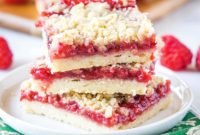 Luscious Raspberry Crumble Bars