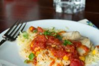 Bright Tilapia with Burst Tomatoes and Orzo