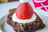 Festive Santa Hat Brownies