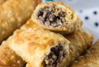 Crispy Cheeseburger Rolls