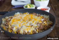 Cheesy Hashbrown Enchilada Skillet