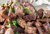 Tender Slow Cooker Steak Bites