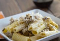 Velvety Sausage Artichoke Pasta