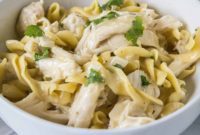 Hearty Crockpot Chicken and Noodles