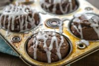 Artisan Chocolate Pumpkin Muffins with Spiced Autumn Glaze