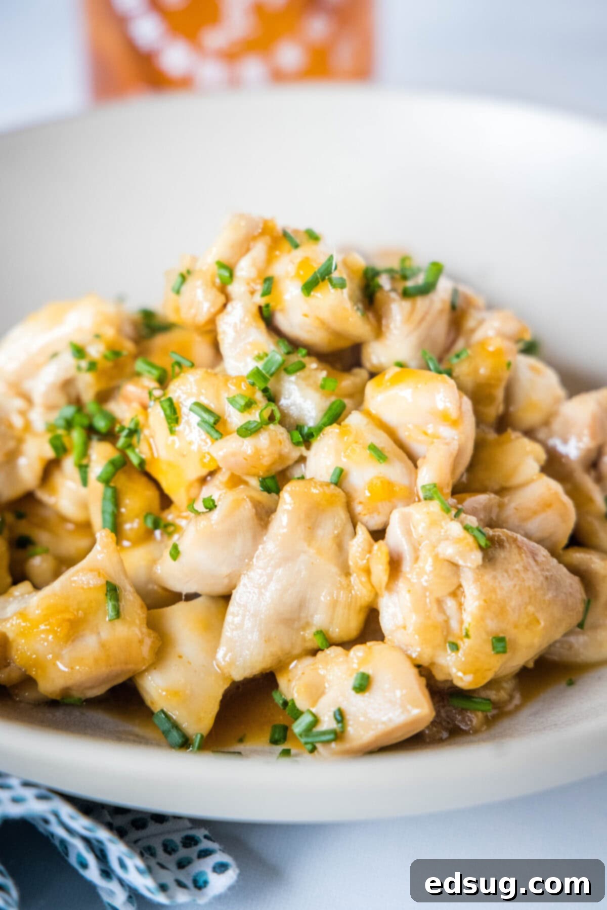 honey sriracha chicken bites in a bowl