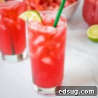 watermelon soda in a glass