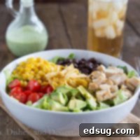 Fiesta Cobb Salad 3 Southwestern Cobb Salad with creamy cilantro lime dressing