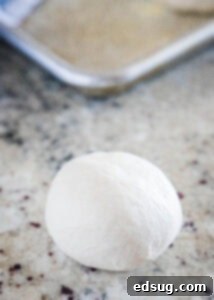 Golden Griddled Goodness 11 ball of dough on the counter