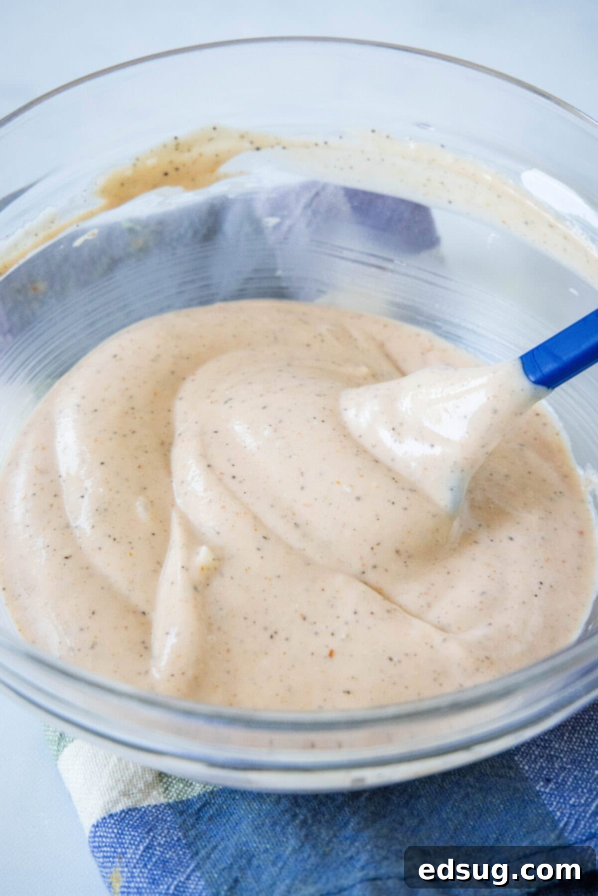 Copycat Canes Sauce Recipe 5 canes sauce mixed together and ready to chill