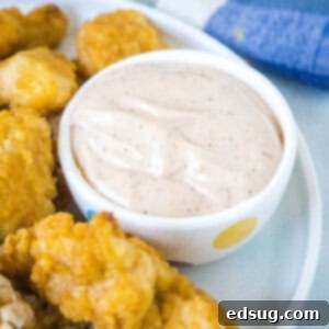 canes sauce in a bowl, top down shot