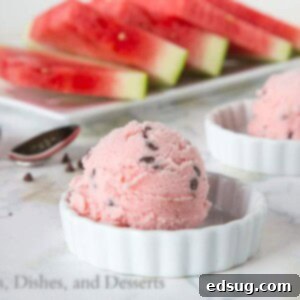 Watermelon Ice Cream {Dinners, Dishes, and Desserts}