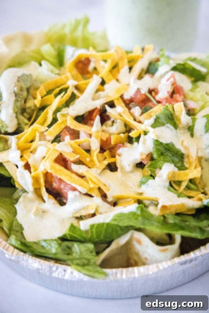 Signature Cafe Rio Dressing 6 a salad topped with cafe rio dressing