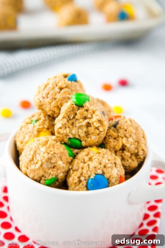 A close up of a energy bites in a bowl