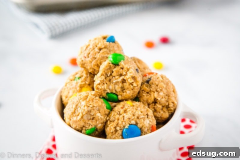 A plate energy bites in a bowl