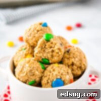 A close up of a energy bites in a bowl