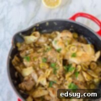 Mediterranean Lemon Chicken Skillet 2 Lemon Chicken Skillet with Artichokes and Olives - a complete chicken dinner in one pan. Chicken thighs in a lemony sauce with artichokes and green olives.